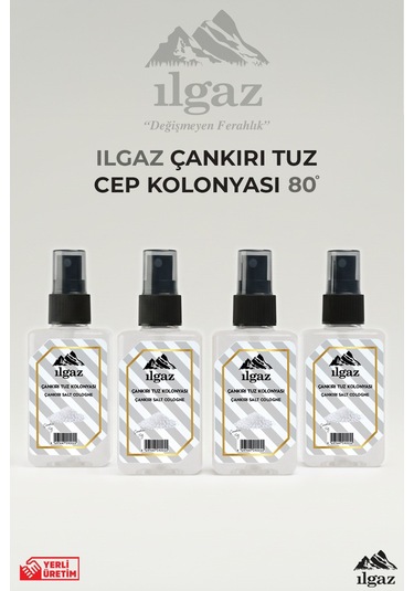 Çankırı Tuz Sprey Kolonya Cep Boy Elegance Series 4'lü Eko Paket - 4x50 Ml