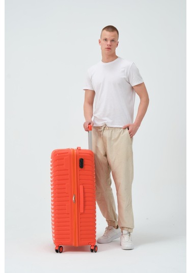 Keo-plus Turuncu Büyük Boy Silikon Kırılmaz Pp Valiz Turuncu