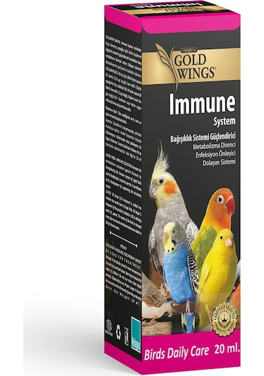 Gold Wings Premium Immune Papağan ve Kuş Vitamini