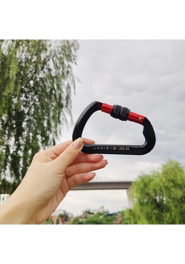 Besthome1 30kn Otomatik Kilitli D-shape Karabina, Dayanıklı Alüminyum Kamp, Tırmanış, Asılı Yataklar İçin