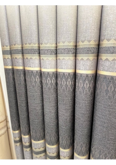 Nivemeshome Damla Ft614337 V-5403 Gri 1/3 Sık Pileli Fon Perde Apm Gri