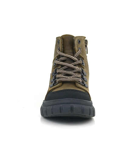 Rakerplus Hakiki Deri Kum Rengi Fermuarlı Erkek Çocuk Bot Bej - Kum