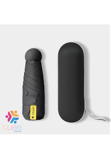 8 Telli Kapsül Şemsiye Siyah