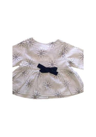 Kız Bebek Çocuk Düğmeli Desenli Gömlek-13868 Siyah