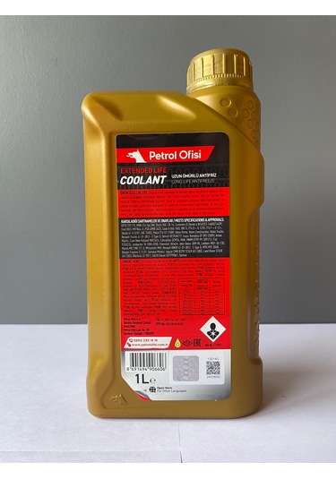 Petrol Ofisi Kırmızı Renk Organik Antifriz 1 Litre 07/2025 Üretim Kırmızı