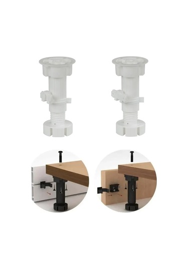 Centr Mebel'noj Furnitury Mobilya Desteği Plastik Ayarlanabilir 8 Adet 230870549 Beyaz