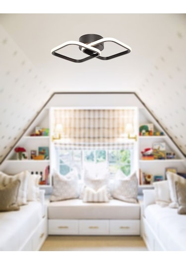 Tt405-2-Sy Tt Aydınlatma Mat Siyah 2 Li Kare Led Avize