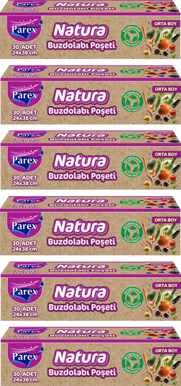 Natura Buzdolabı Poşeti Orta Boy 20 Li Altılı Paket