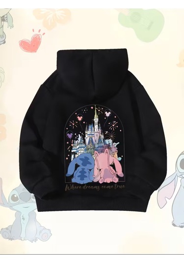 Çift Taraflı Baskılı Üst, Şık Ve Rahat Kesim SiYAH