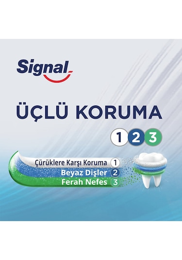 Signal Nane Ferahlığı Çürüklere Karşı Üçlü Koruma Diş Macunu 6 x 120 ML