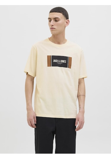 Erkek Gögüs Logo Baskili Tisört - Hayato - 12278508 Antique White