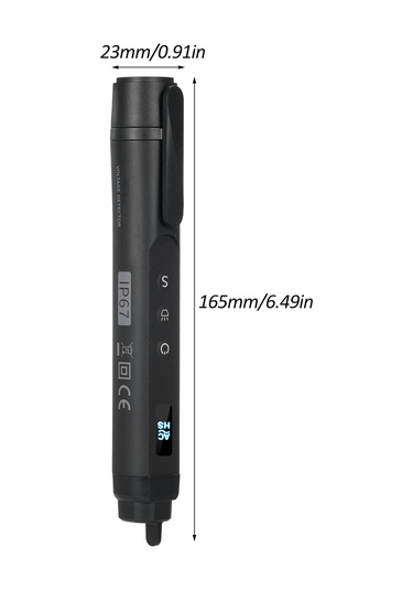 Springsun Temassız Voltaj Test Cihazı Ac Voltaj Algılama Kalemi Siyah Pm8910 Pil İle