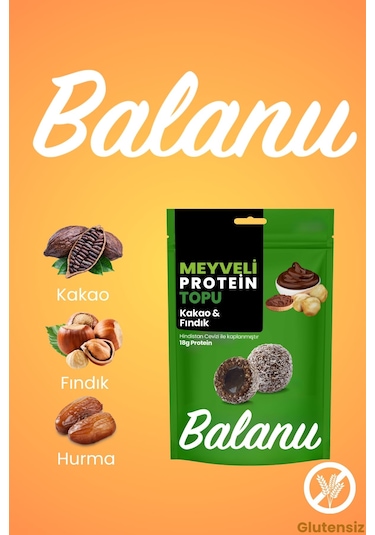 Meyveli Kakaolu & Fındıklı Protein Topları 110gr X3 Adet
