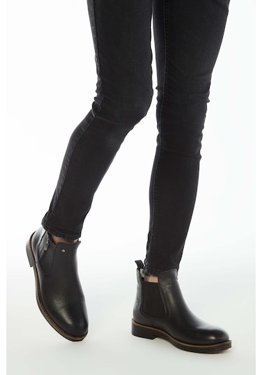 Tamer Tanca Erkek Hakiki Deri Siyah Floter Casual Bot 572 1727 B ERK Bot