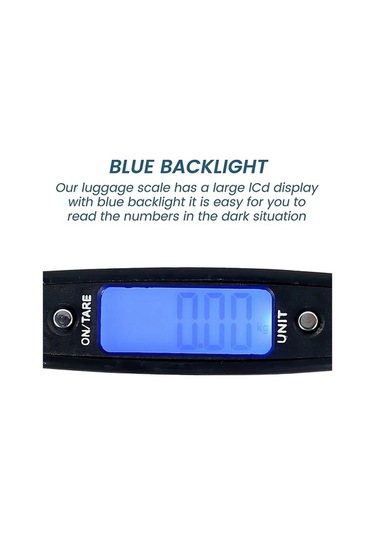 Wondernest Taşınabilir Siyah Dijital Bagaj Ölçeği 50kg Lichen Hg Siyah