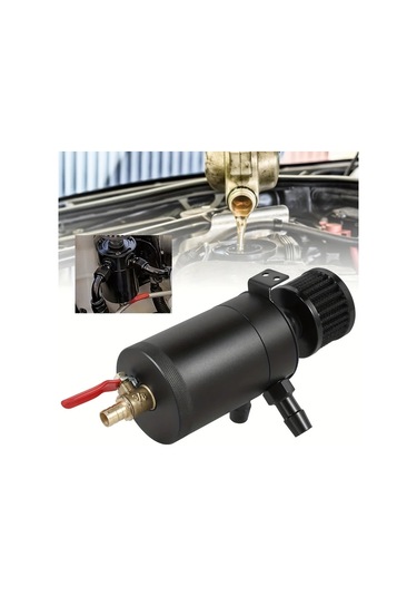 Dashanshop Siyah Renkli Yüksek Performanslı Alüminyum Yakıt Deposu - Drenaj Vanalı Ve Hava Filtreli