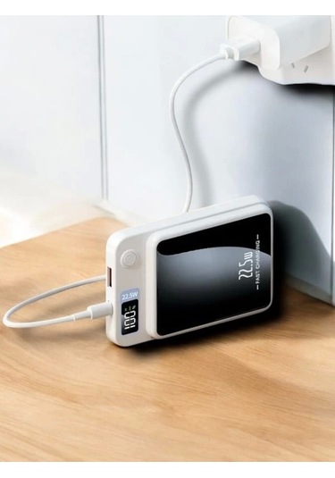 22.5w Magsafe Kablosuz Şarjlı Powerbank Dijital Ekran Ve Hızlı Şarj Çok Renkli