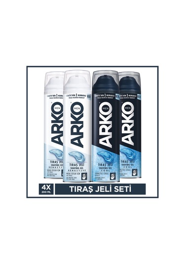 Arko Men Tıraş Jeli Cool & Sensitive 4x200 Ml