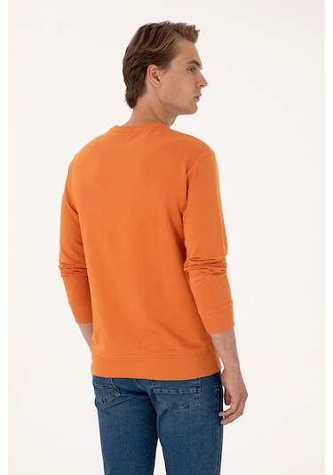 U.S. Polo Assn. Erkek Regular Fit Bisiklet Yaka Bakır İnce Basic Sweatshirt 50313743-VR182 U.S. Polo Assn. Erkek Regular Fit Bisiklet Yaka Bakır İnce Basic Sweatshirt 50313743-VR182