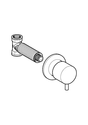 Geberit Alpha Kombifix Duvariçi Gömme Rezervuar Seti 8cm 110.174.00.1-mset Krom