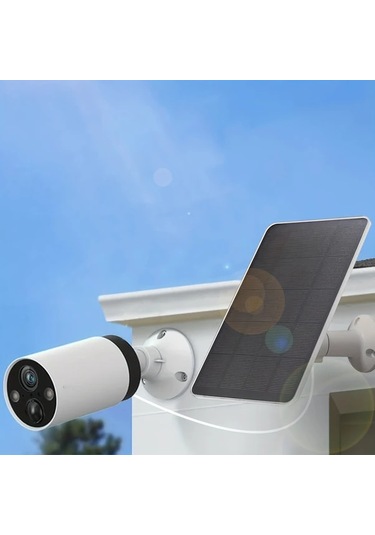 Xuweiwei Taşınabilir Güneş Şarj Paneli Kiti 3 Parça Beyaz Dış Mekan Kamera Fan Usb Type C Uyumlu