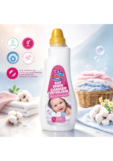 Nilem Sıvı Bebek Çamaşır Deterjanı 1000 Ml