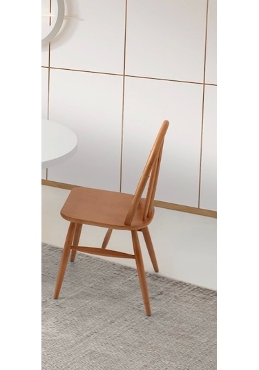 Ahşap Natural El Yapımı Bella Sandalye 2 Adet