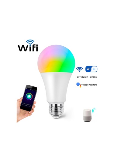 Qingmipy E27 Wifi Akıllı Ampul, Rgbcw Renk Ve Parlaklık Ayarlı, Alexa/google Home Ses Kontrolü, Smart Life Uygulaması İle Uzaktan Kontrol 10w-1000lm