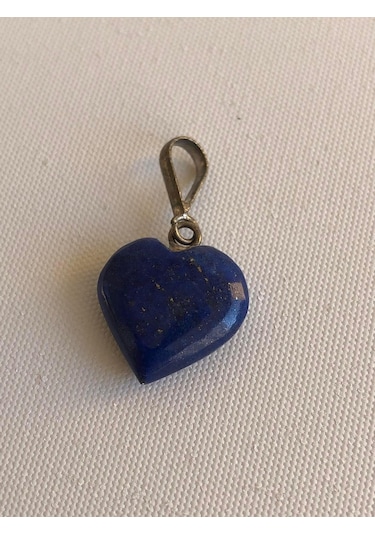 Doğal Lapis Lazuli Taşı Kalp Kolye Ucu 1,3 1,6 CM