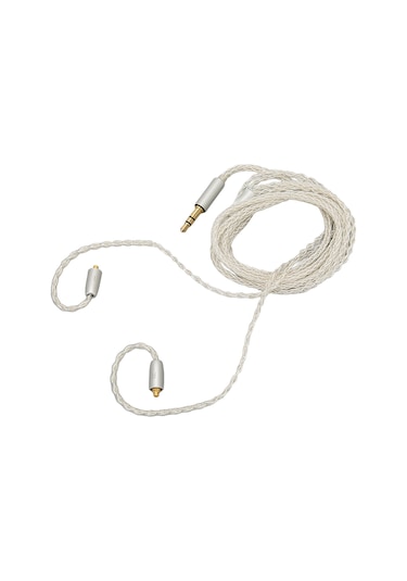 Konesam Mmcx'den 3.5mm'ye Gümüş Kaplı Bakır Kulaklık Kablosu, 8 Iplik Örgü, Shure Se425/se535/se846, Ue900, W80, Es60, Am Pro30 Uyumlu, 120cm, Ses Kalitesi Artırıcı