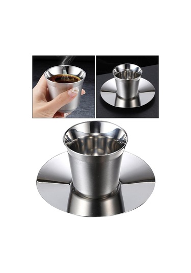 Suntek Çift Duvarlı Kahve Kupa Yalıtımlı Çay Bardağı Plakalı S