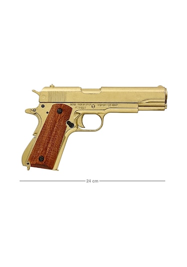 Denix Gold Automatic. 45 Pistol M1911a1, Usa 1911 Wwı & Iı