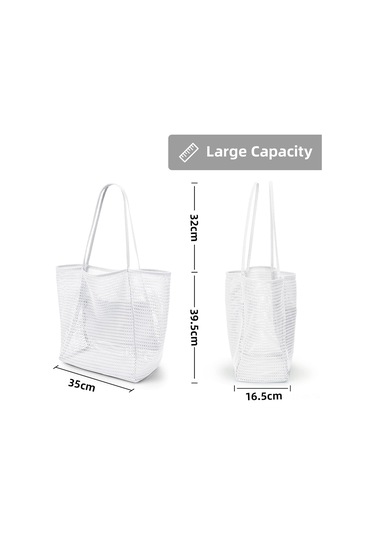 Vkemall 35l Katlanabilir Makyaj Çantası, Dayanıklı Nilon Ağı, Çamaşır-yemeği Saklama, Plaj-tatil-doğa Aktivitesi İçin