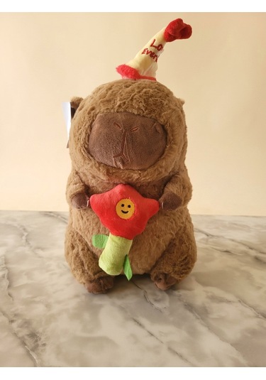Peluş Kapibara 40 Cm Kahverengi