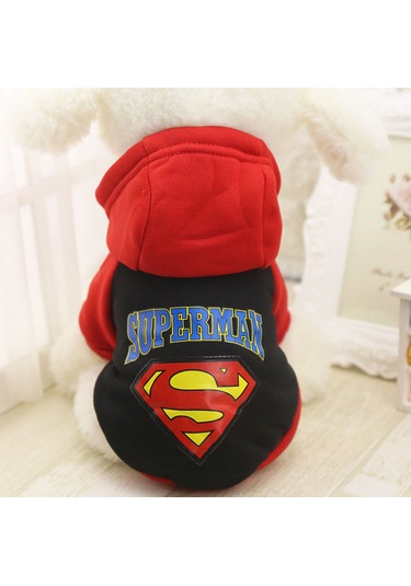 Köpek İçin Superman Polar Sweat Pet Kıyafet Kostüm