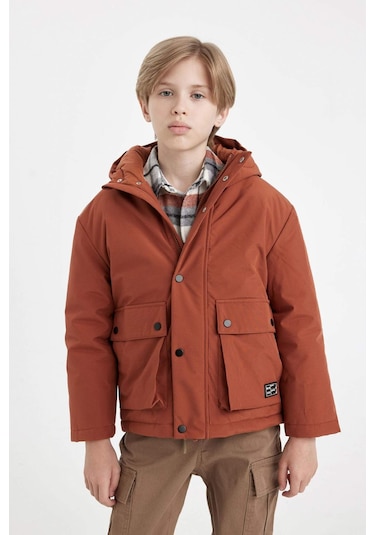 DeFacto Erkek Çocuk Su İtici Kapüşonlu Mont C5980A824WNBN52