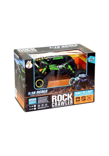 Yeşil R/c 1:18 Rock Crawler 4x4 Wd Uzaktan Kumandalı Araba Buggy Jeep