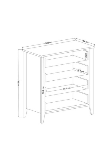 Just Home Mona Şifonyer - Beyaz / Sepet Beyaz / Sepet