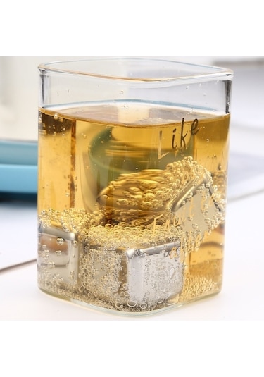 304 Paslanmaz Çelik Buz Küpü Buz Tartar Seti Geri Dönüştürülebilir Metal Çabuk Dondurulmuş Buz Küpleri - Gri Sd Gri