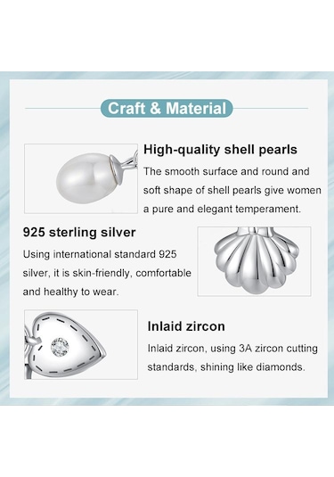 S925 Ayar Gümüş İnci Kabuk Üçü Bir Arada Bilezik Boncuklu Kolye Scc2973 Çok Renkli