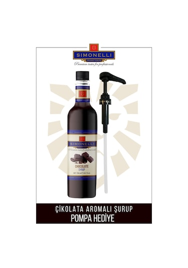 Simonelli Kahve Şurubu Çikolata Aromalı 70 CL + Pompa Sımonellı