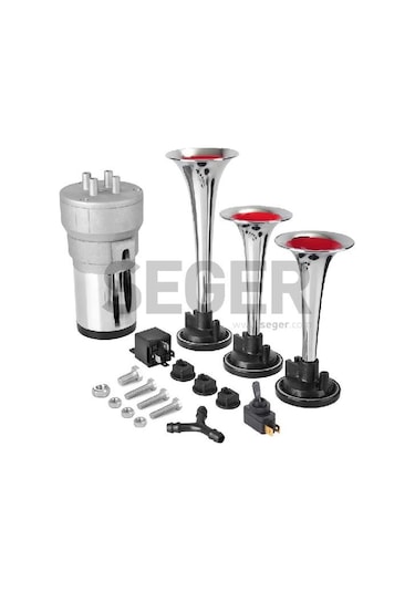 12v 21a Üçlü Korna Kompresörlü Krom Borulu Seger 82kh1200003b