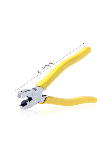 Ruıtool Ltq200 8 İnç Alüminyum Şerit Pense 90 Derece Diyagonal Kapaklı Köşe Yuvası Katlanır Pense