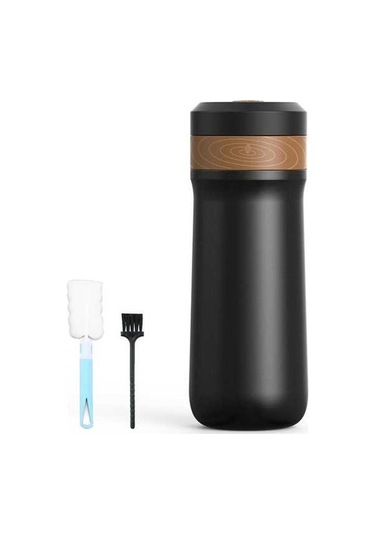 Pazly Seyahat İçin 2 Katmanlı French Press Kahve Makinesi H47173 Siyah Siyah