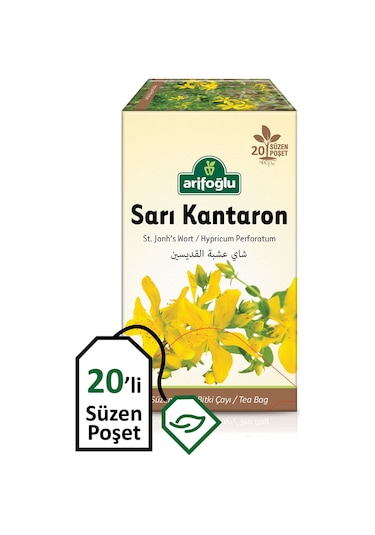 Arifoğlu Sarı Kantaron Bitkisel Süzen Poşet Çay 20'li