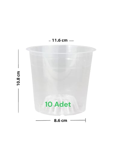 Orkide Yetiştirme Saksısı Pot 10 Adet-0.75l 10