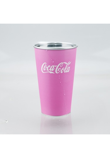 Lyon Alüminyum Renk Deştiren Bardak Dışmekan Taşına El Üminyum Bardak Pembe Pembe