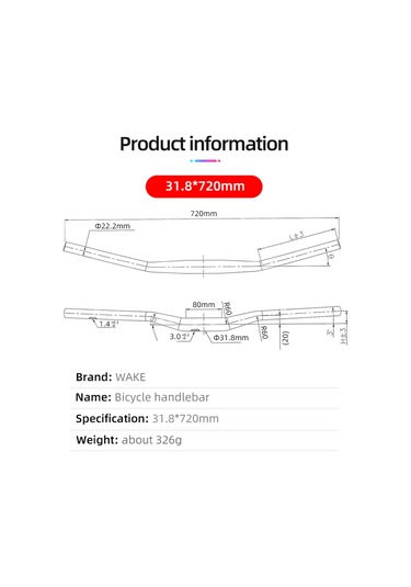 Dağ Bisikleti Gidonu 31.8mm Çap Yüksek Yükselen Gidon Mat Yüzey 720mm 780mm Uzunluk Alüminyum Alaşımlı Gidon Bisiklet İçin Kırmızı