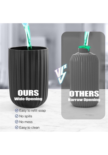 Xiaaokeji Mutfak İçin Otomatik Sabunluk Sıvısı: 9 Oz Siyah