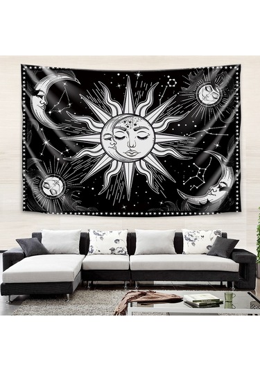 Geeksen Flanel Dekoratif Duvar Örtüsü 150x130cm - Multifonksiyonel Ev Dekoru, Konforlu Ve Dayanıklı, Modern Odalar İçin Siyah Ve Beyaz